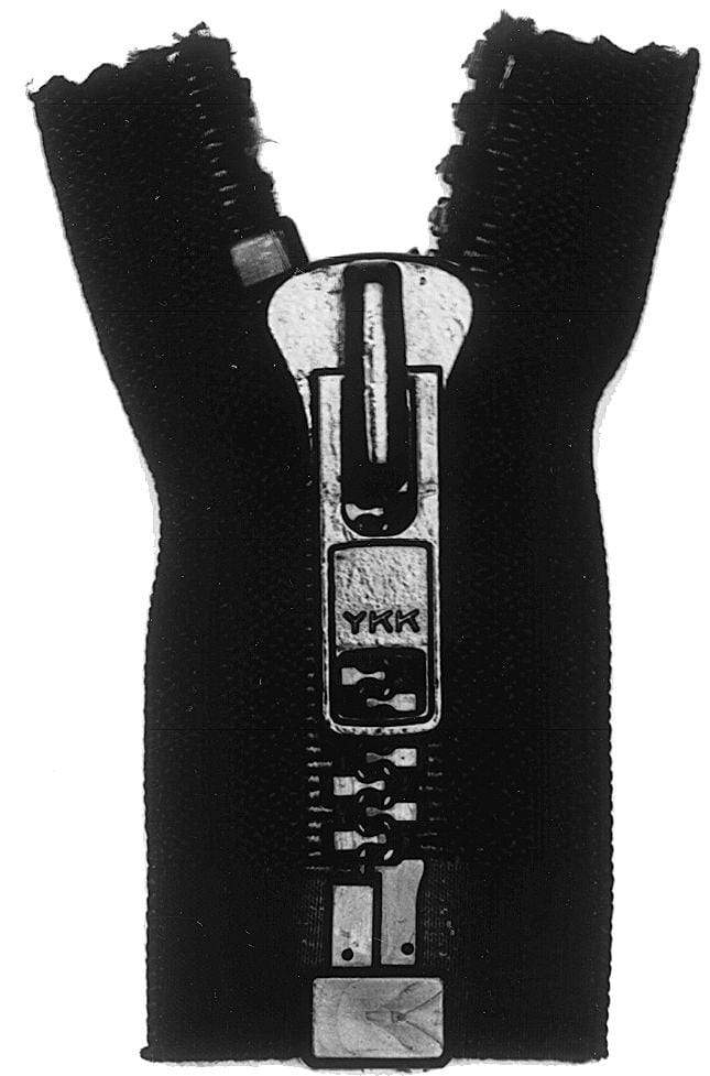 Ohio Travel Bag Zippers #8" Vislon&reg; 24" Jacket Zipper, Black with Black, Plastic, #8VF-24-BLK 8VF-24-BLK
