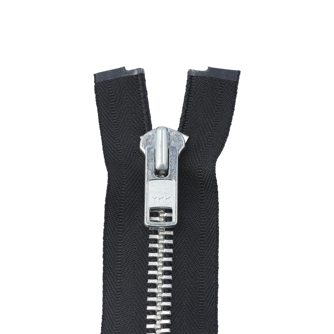 Ohio Travel Bag Zippers #9 Black With Aluminum, 20" Jacket Zipper, Metal Teeth, #9JK-20-BLK-N 9JK-20-BLK-N
