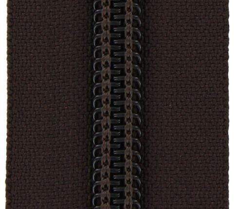 Ohio Travel Bag Zippers #9 Brown w/ Brown, YKK Zipper Chain, Zinc Alloy, #9C-BRO 9C-BRO